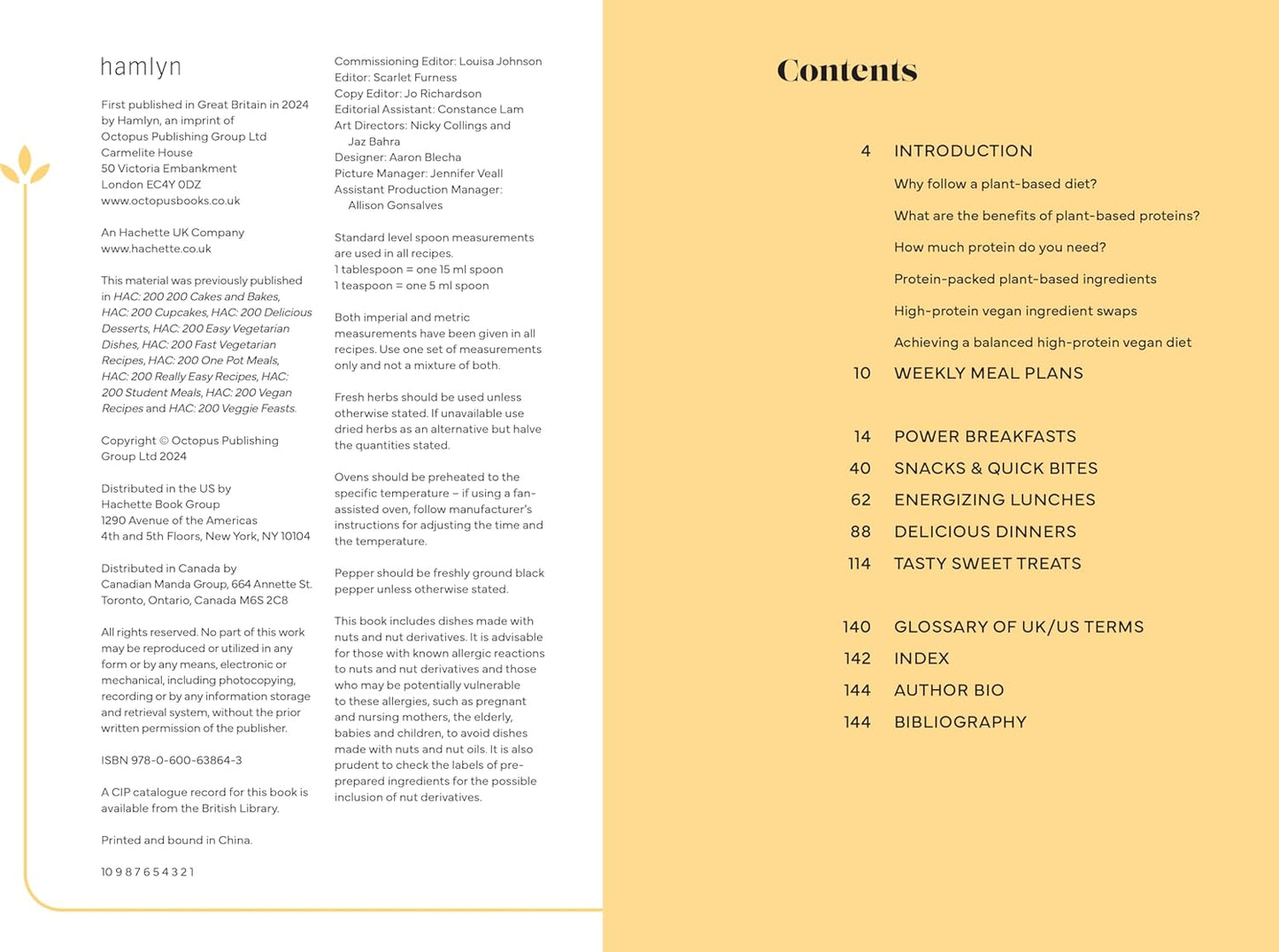 High Protein Vegan Cookbook Rose Wyles | The Free-From Bookshop