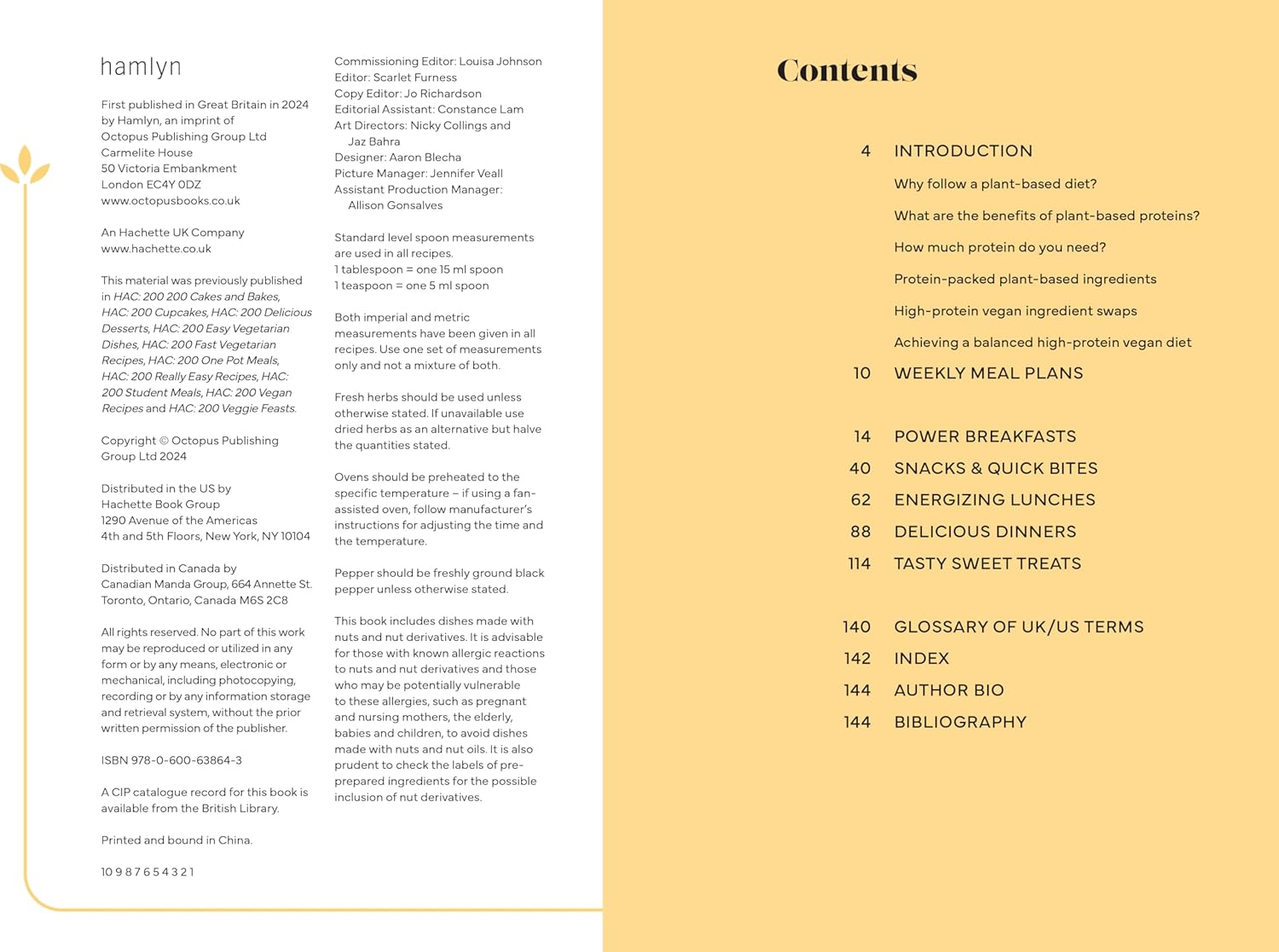 High Protein Vegan Cookbook Rose Wyles | The Free-From Bookshop